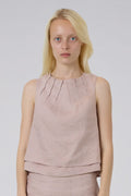Double Layer Pure Linen Top
