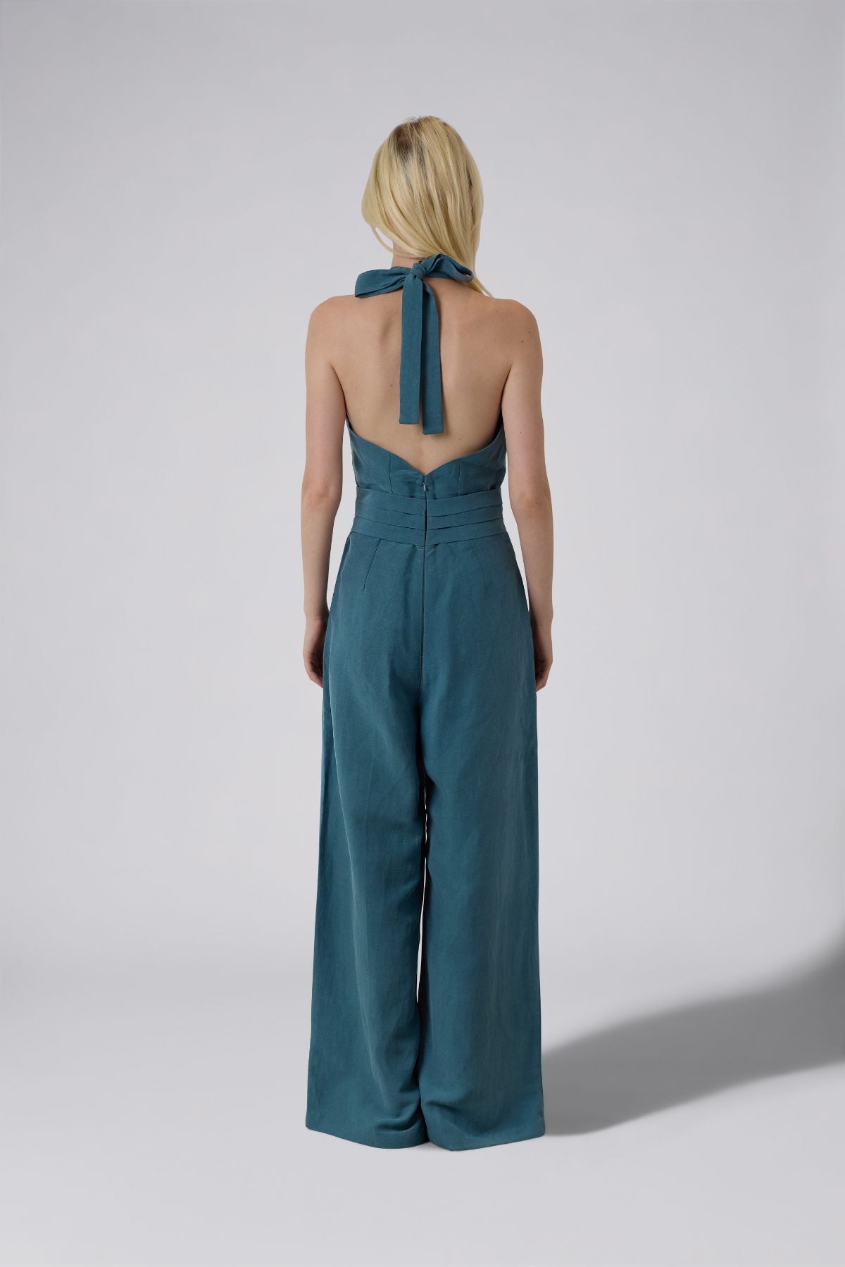 Halter Neck Wide Leg Jumpsuit