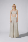 Mid Waist Pure Linen Trousers