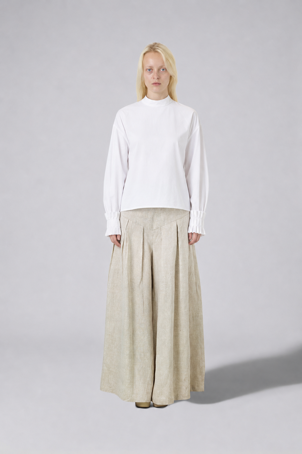 Pleat detail blouse