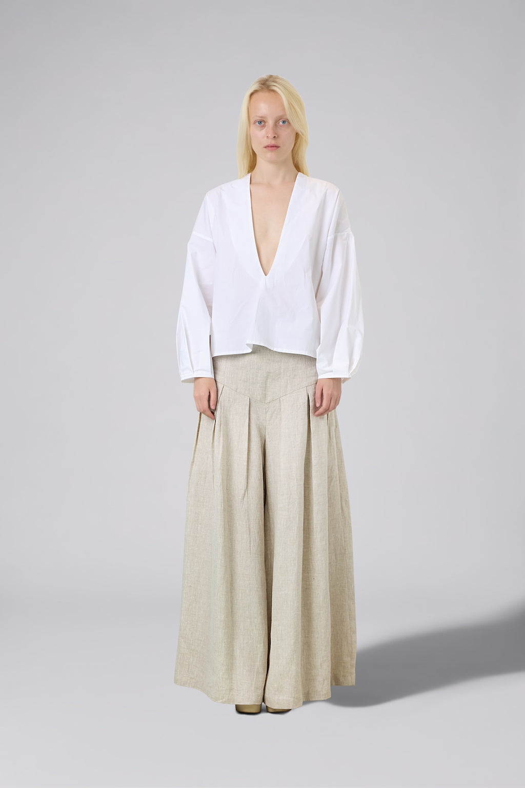 Deep Neckline Blouse